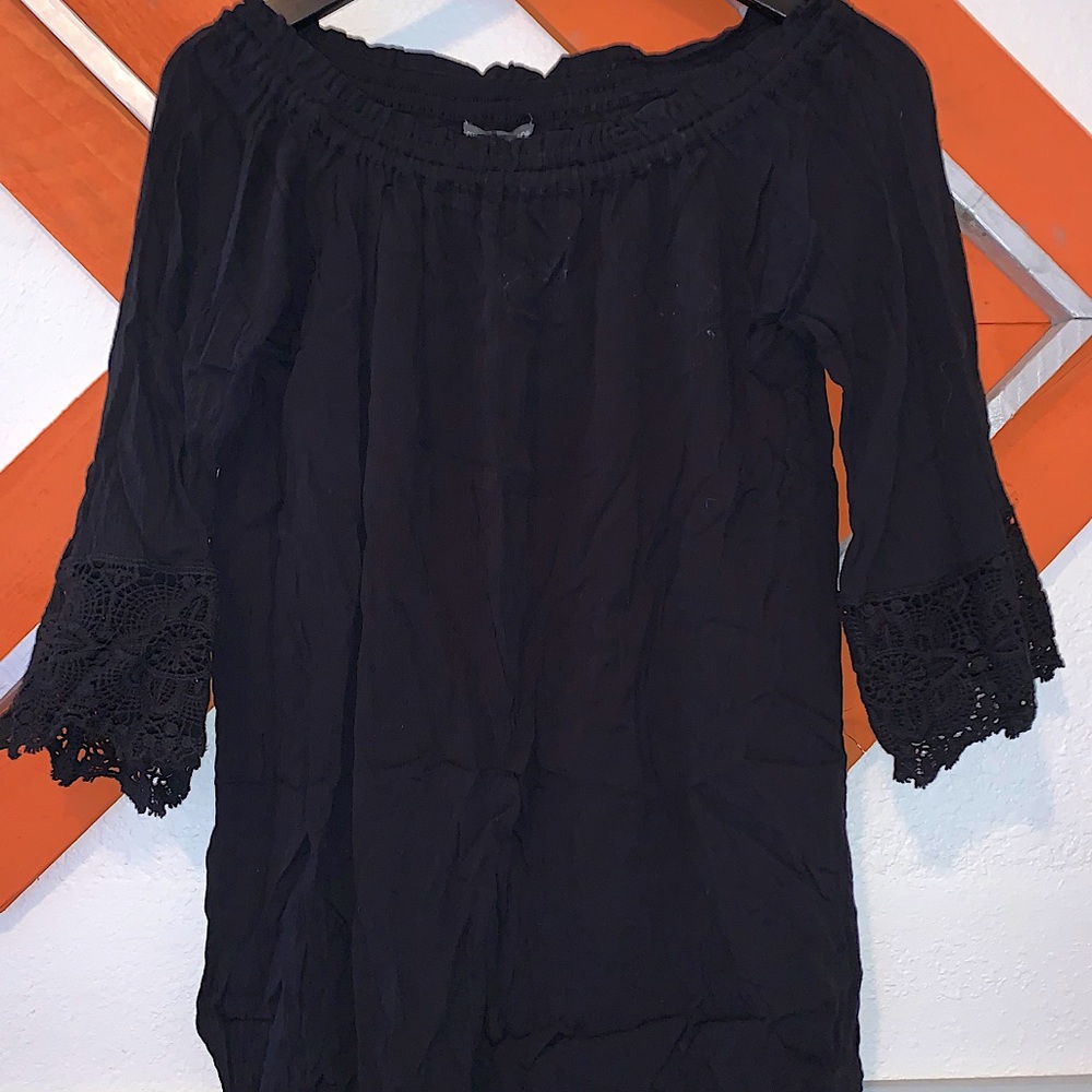Black Off the Shoulder Top